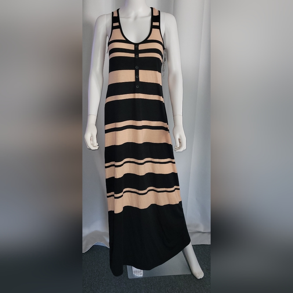 NWT Mossimo Maxi Dress, Size S Peach/Black color